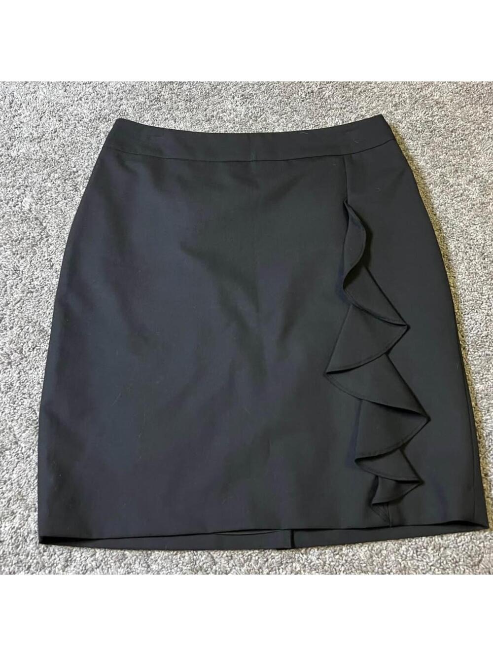 The Limited Collection Black Ruffled Pencil Skirt Size 2